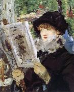 Edouard Manet La Lecture de l-Illustre oil painting picture wholesale